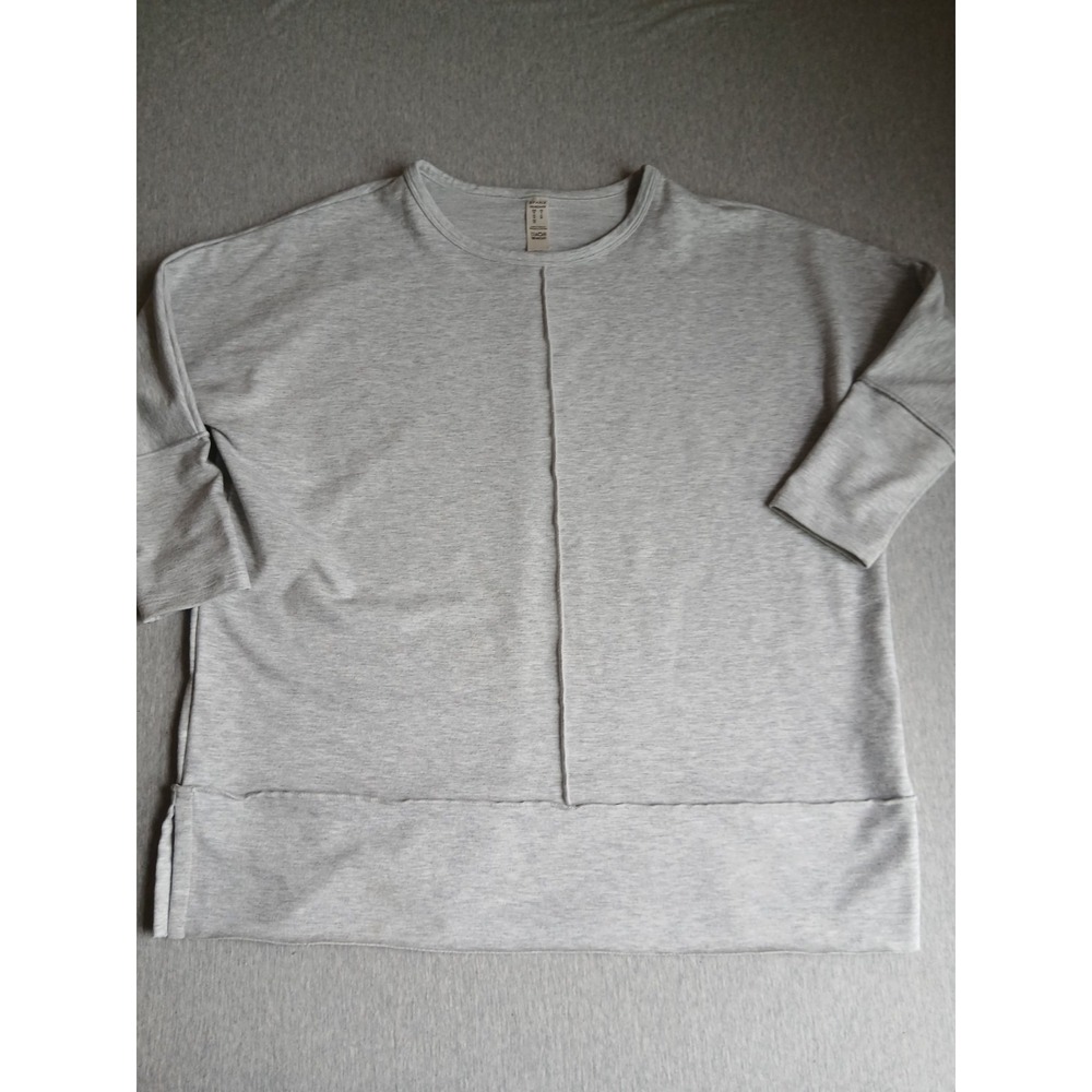 Spanx Top XS Perfect Length Dolman Sleeve Lagenlook Artsy Boho Capsule Grey